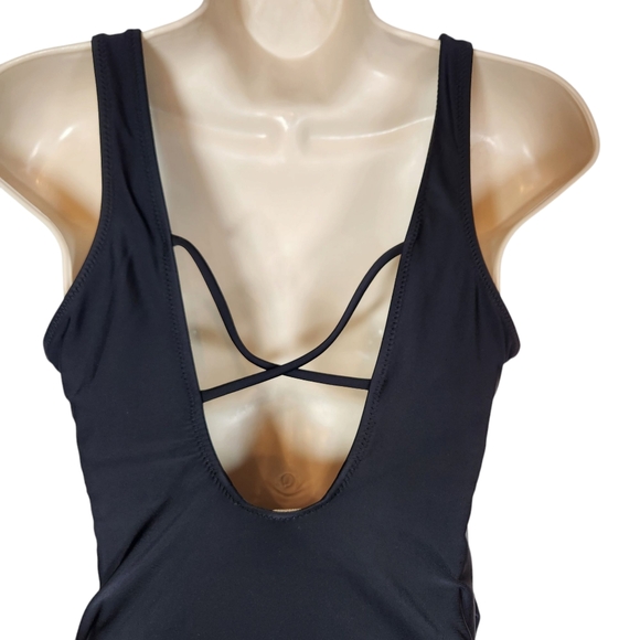 Motherhood Maternity Beach Bump One Piece Swimsuit Black Bathingsuit Modest S - Picture 5 of 14